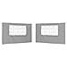 Parete per tenda da festa 2 pcs 400 x 195 cm Grigio Chiaro - Foto miniatura 1