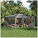 Parete per tenda da festa 2 pcs 400 x 195 cm Grigio Chiaro - Foto miniatura 2