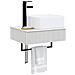 Lavabo da Parete Bianco 53 x 35 x 39 cm Legno ingegnerizzato - Foto miniatura 2
