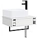 Lavabo da Parete Bianco 53 x 35 x 39 cm Legno ingegnerizzato - Foto miniatura 4