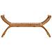 Panchina da giardino 2 -Seater 126 cm Legno di teak solido - Foto miniatura 3