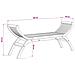 Panchina da giardino 2 -Seater 126 cm Legno di teak solido - Foto miniatura 7