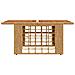 Tavolo da Giardino Naturale 100 x 55 x 37 cm Rattan PE e Vetro - Foto miniatura 3