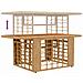 Tavolo da Giardino Naturale 100 x 55 x 37 cm Rattan PE e Vetro - Foto miniatura 8