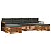 Set divani con cuscino 6 pcs Legno di Acacia Massello - Foto miniatura 1
