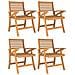 Sedie da Giardino 4 pz 58x58x87 cm Legno Massello di Acacia - Foto miniatura 1