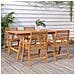Sedie da Giardino 4 pz 58x58x87 cm Legno Massello di Acacia - Foto miniatura 2