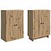 Set di armadi 2 pcs Rovere Artigianale 66 x 34,5 x 90 cm - Foto miniatura 3