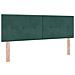 Letto ottomano con materasso Verde Scuro 140 x 200 cm Velluto - Foto miniatura 4