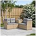 Set di divani 5 pz Beige e Grigio Chiaro - Foto miniatura 9