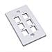 IWP-MD PSTR-6W - Placca porta frutti 6 posti mod. 503 Bianco - Foto miniatura 1