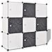 Armadio Salvaspazio A Cubo Con 9 Scomparti Bianco E Nero - Foto miniatura 1