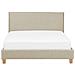 Letto In Tessuto Beige 160 X 200 Cm Sennez - Foto miniatura 6