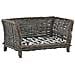 Cesta Per Cani Con Cuscino Grigio 50x33x35 Cm Salice Naturale - Foto miniatura 1