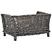 Cesta Per Cani Con Cuscino Grigio 50x33x35 Cm Salice Naturale - Foto miniatura 3