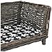 Cesta Per Cani Con Cuscino Grigio 50x33x35 Cm Salice Naturale - Foto miniatura 4