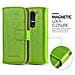 Custodia Compatibile Con Lg G2 Mini In Verde Erbe - Coperchio Protettiva Con Chiusura Magnetica, Funzione Stand E Tasca Per Le Carte - Foto miniatura 2