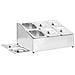 Supporto Gastronorm Con 6 Contenitori Gn 1/6 In Acciaio Inox - Foto miniatura 2