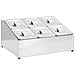 Supporto Gastronorm Con 6 Contenitori Gn 1/6 In Acciaio Inox - Foto miniatura 1
