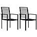 Sedie Da Giardino 2 Pz In Rattan Pvc Nero - Foto miniatura 1