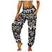 Pantaloni Baggy Hippie Thailandesi Per Le Donne Boho Vintage Patterned Elastico Vita Alta Nero Elefante Stampa Comodi Harem Pantaloni Yoga Summer Beach Party (dimensioni One Size) - Foto miniatura 1