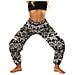 Pantaloni Baggy Hippie Thailandesi Per Le Donne Boho Vintage Patterned Elastico Vita Alta Nero Elefante Stampa Comodi Harem Pantaloni Yoga Summer Beach Party (dimensioni One Size) - Foto miniatura 2