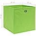 Contenitori 4 pz in Tessuto non Tessuto 28x28x28 cm Verde - Foto miniatura 5