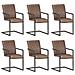 Sedie Da Pranzo A Sbalzo 6 Pz Marroni In Vera Pelle - Foto miniatura 1