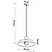 Sospensione A Soffitto 1 Luce Cupola Bianco, Legno Naturale, E27 - Foto miniatura 4