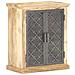 Credenza Con Ante In Acciaio 60x35x75 Cm In Massello Di Mango - Foto miniatura 1