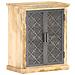 Credenza Con Ante In Acciaio 60x35x75 Cm In Massello Di Mango - Foto miniatura 3