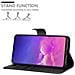 Custodia Compatibile Con Samsung Galaxy A91 In Nero Carbone - Coperchio Protettiva Con Chiusura Magnetica, Funzione Stand E Tasca Per Le Carte - Foto miniatura 3