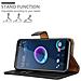 Custodia Compatibile Con Htc Desire 12 In Nero Grafite - Coperchio Protettiva Con Chiusura Magnetica, Funzione Stand E Tasca Per Le Carte - Foto miniatura 3
