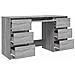 Scrivania Grigio Sonoma 140x50x77 cm in Legno Multistrato - Foto miniatura 2