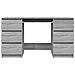 Scrivania Grigio Sonoma 140x50x77 cm in Legno Multistrato - Foto miniatura 4