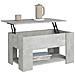Tavolino Da Salotto Grigio Cemento 79x49x41cm Legno Multistrato - Foto miniatura 7