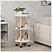 Carrello 3 Ripiani Bianco 38x38x82 Cm Legno Multistrato E Pino - Foto miniatura 1