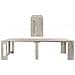 Tavolo Allungabile Martino, Consolle Allungabile Fino A 12 Posti, Tavolo Con Portallunghe, 100% Made In Italy, Cm 51/300x90h77, Bianco Lucido - Foto miniatura 4
