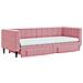 Divano Letto Estraibile Con Cassetti Rosa 80x200 Cm Velluto - Foto miniatura 9