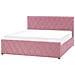 Letto Contenitore Velluto Rochefort 160 X 200 Cm Rosa - Foto miniatura 7