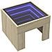 Tavolino Da Salotto Con Led Infinity Rovere Sonoma 40x40x30 Cm - Foto miniatura 3