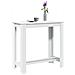 Tavolo Da Bar Bianco 102x50x103,5 Cm In Legno Multistrato - Foto miniatura 1