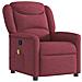 Poltrona Massaggiante Reclinabile Rosso Vino In Tessuto - Foto miniatura 2
