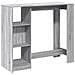 Tavolo Bar Con Ripiano Grigio Sonoma 124x46x103,5cm Multistrato - Foto miniatura 2