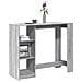 Tavolo Bar Con Ripiano Grigio Sonoma 124x46x103,5cm Multistrato - Foto miniatura 1