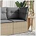Divano Angolare da Giardino con Cuscini Beige in Polyrattan - Foto miniatura 2