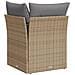 Divano Angolare da Giardino con Cuscini Beige in Polyrattan - Foto miniatura 6