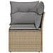 Divano Angolare da Giardino con Cuscini Beige in Polyrattan - Foto miniatura 4