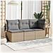 Divano Angolare da Giardino con Cuscini Beige in Polyrattan - Foto miniatura 3