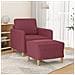 Poltrona con Poggiapiedi Rosso Vino 60 cm in Tessuto - Foto miniatura 2